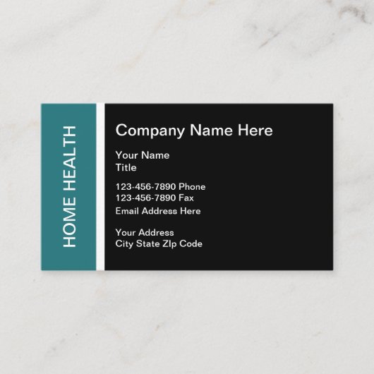Home Gezondheidsagentschap Ontwerp Visitekaartje (Voorkant)