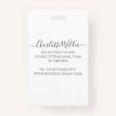 Home Gezondheidszorg Verpleegkundige Bloemen Steth Badge (Achterkant)