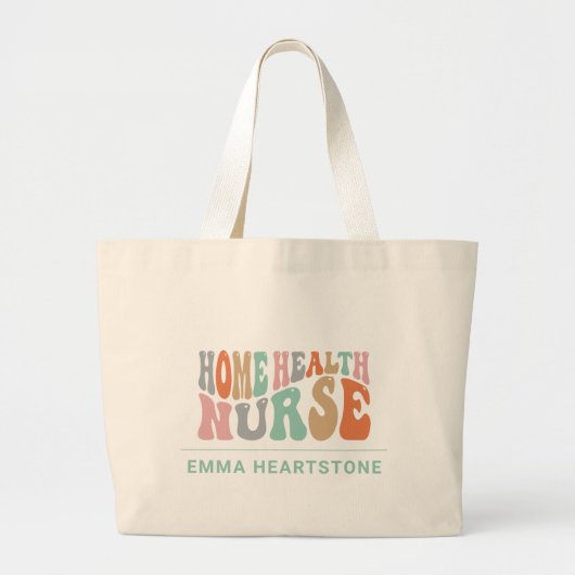 Home Gezondheidszorg Verpleegkundige Verzorger Grote Tote Bag (Voorkant)