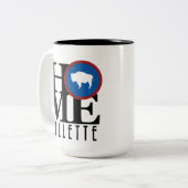 HOME Gillette WY 15oz Tweekleurige Koffiemok (Voorkant links)