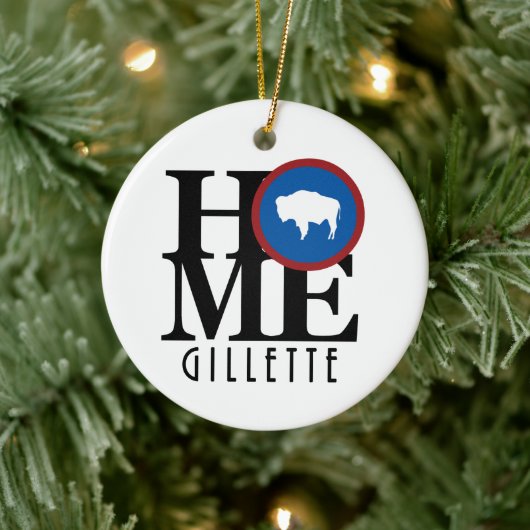 HOME Gillette Wyoming Ceramic Ornament (Boom)