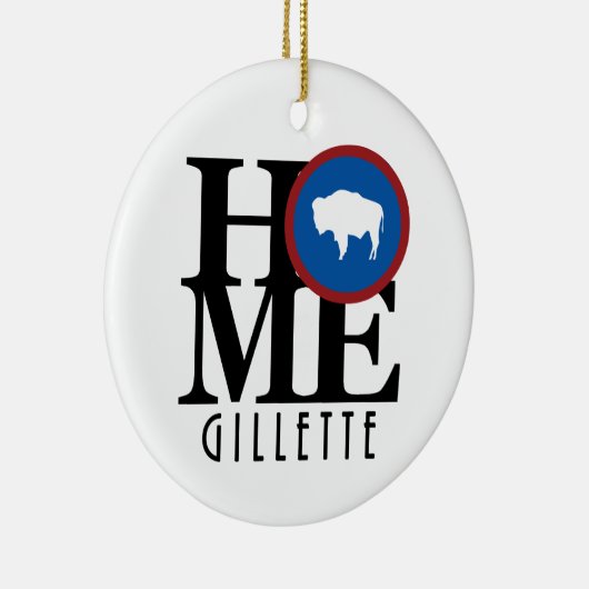 HOME Gillette Wyoming Ceramic Ornament (Rechts)