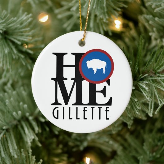 HOME Gillette Wyoming Keramisch Ornament (Boom)