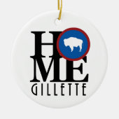 HOME Gillette Wyoming Keramisch Ornament (Voorkant)