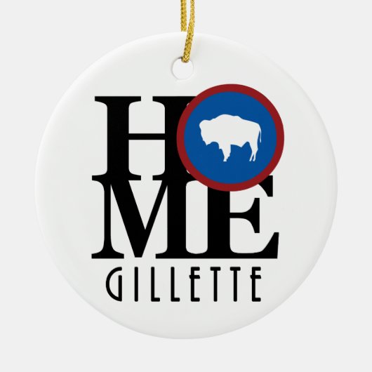HOME Gillette Wyoming Keramisch Ornament (Voorkant)