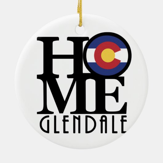 HOME Glendale Colorado Keramisch Ornament (Achterkant)