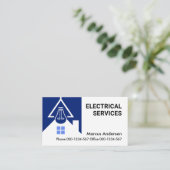 Home Gloeilamp Beam Elektricien Visitekaartje (Staand voorkant)