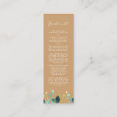 Home Going Viering van het Leven Uitvaart Bladwijz Mini Visitekaartje (Achterkant)