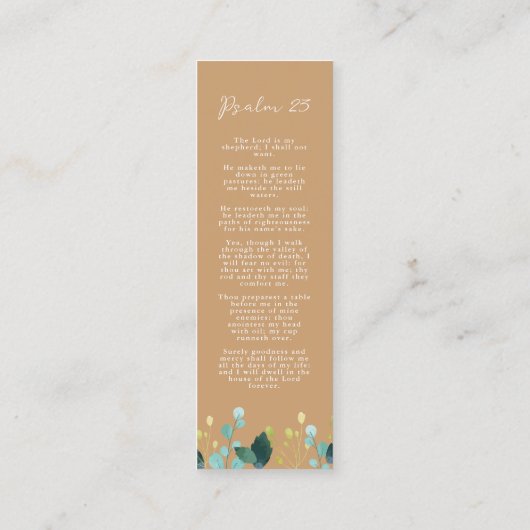 Home Going Viering van het Leven Uitvaart Bladwijz Mini Visitekaartje (Achterkant)