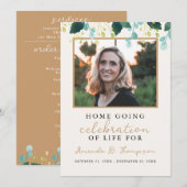 Home Going Viering van het Leven Uitvaartdienst (Voorkant / Achterkant)