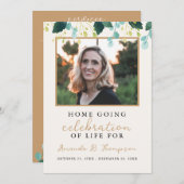 Home Going Viering van het Leven Uitvaartdienst Kaart (Voorkant / Achterkant)