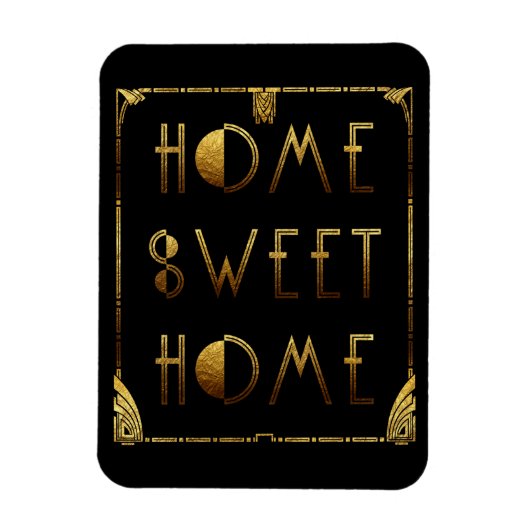 Home Gold Art Deco-teken Magneet (Verticaal)