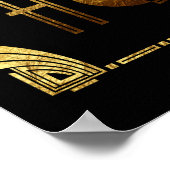 Home Gold Art Deco-teken Poster (Hoek)