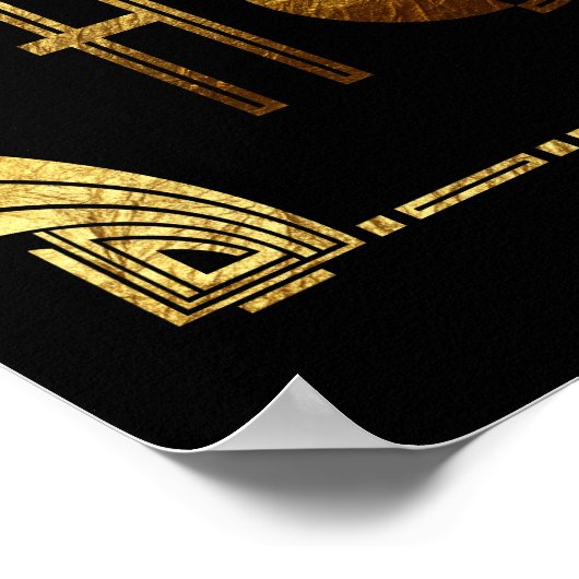 Home Gold Art Deco-teken Poster (Hoek)