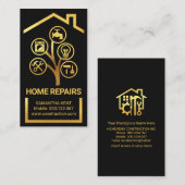 Home Gouden Handyman Gereedschap Boom Visitekaartje (Voorkant / Achterkant)