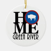HOME Green River Wyoming Keramisch Ornament (Voorkant)