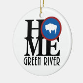 HOME Green River Wyoming Keramisch Ornament (Links)