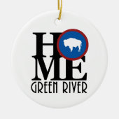 HOME Green River Wyoming Keramisch Ornament (Voorkant)