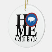 HOME Green River Wyoming Keramisch Ornament (Links)