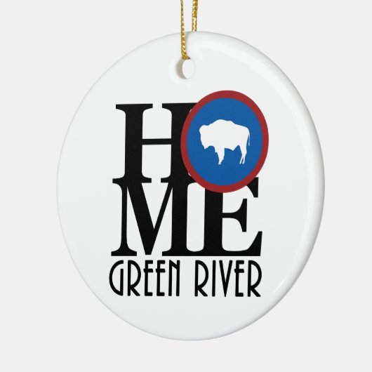 HOME Green River Wyoming Keramisch Ornament (Links)