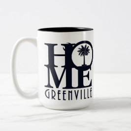 HOME Greenville SC 15oz Tweekleurige Koffiemok