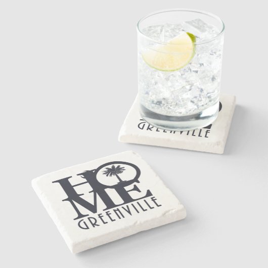 HOME Greenville SC Stenen Onderzetter (Zijkant)