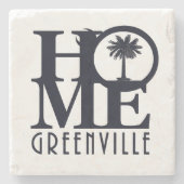 HOME Greenville SC Stenen Onderzetter (Voorkant)