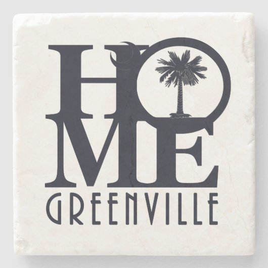HOME Greenville SC Stenen Onderzetter (Voorkant)
