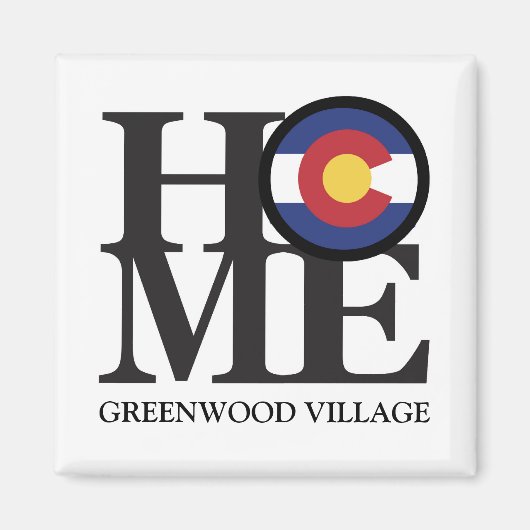 HOME Greenwood Village Colorado 4x4" Magnet (Voorkant)