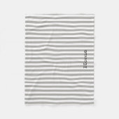 Home Grey White Stripe Fleece Blanket Deken (Voorkant)