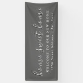 Home | Grijs | Houseopwarming Spandoek (Verticaal)