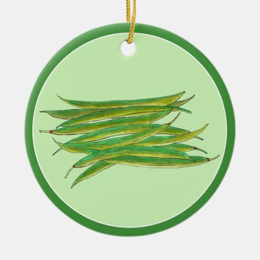 Home Groene bonen Groenten Ingeblikt door Keramisch Ornament (Voorkant)