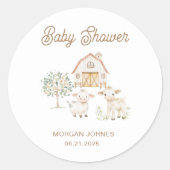 Home Grown Cutie Baby shower Ronde Sticker (Voorkant)