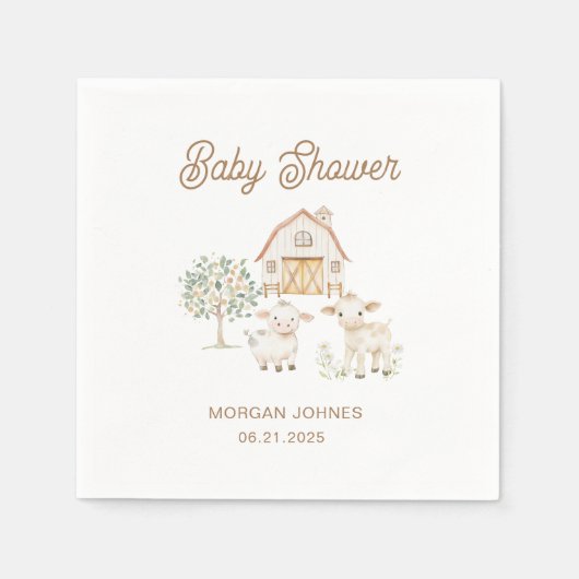 Home Grown Cutie Baby shower Servet (Voorkant)