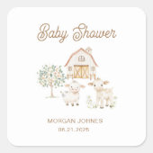 Home Grown Cutie Baby shower Vierkante Sticker (Voorkant)
