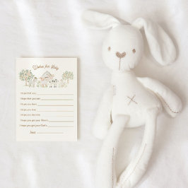 Home Grown Cutie Baby shower Wensen voor Baby Informatiekaartje