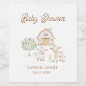 Home Grown Cutie Baby shower Wijn Etiket (Enkel label)