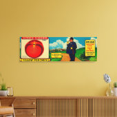 Home Guard Peach LabelMansfield, OH Canvas Afdruk (Insitu (Woonkamer))
