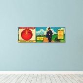 Home Guard Peach LabelMansfield, OH Canvas Afdruk (Insitu (Houten vloer))