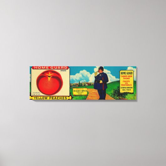 Home Guard Peach LabelMansfield, OH Canvas Afdruk (Voorkant)