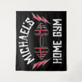 Home Gym Gewicht Opheffen Gepersonaliseerde Fitnes Wandkleed (Voorkant)