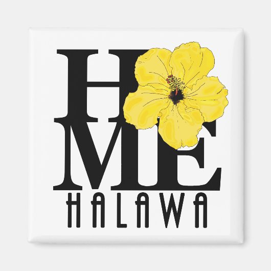 HOME Halawa Hawaii Yellow Hibiscus Magneet (Voorkant)