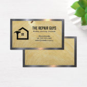 Home Hammer Logo | Houtkorrels | Metaal Visitekaartje (Bureau)