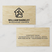 Home Hammer Logo | Houtkorrels Visitekaartje (Voorkant / Achterkant)
