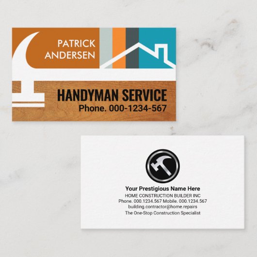 Home Hammer Verticale lijnen Visitekaartje (Voorkant / Achterkant)