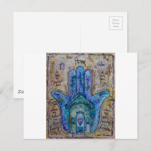 Home Hamsa Briefkaart (Voorkant / Achterkant)