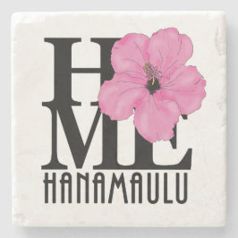HOME Hanamaulu Hawaii Pink Stenen Onderzetter
