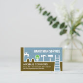 Home Handyman Bouw Grens Visitekaartje (Staand voorkant)