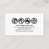 Home Handyman Bouw Grens Visitekaartje (Achterkant)