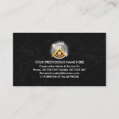 Home Handyman Gereedschap op zwart marmer Visitekaartje (Achterkant)